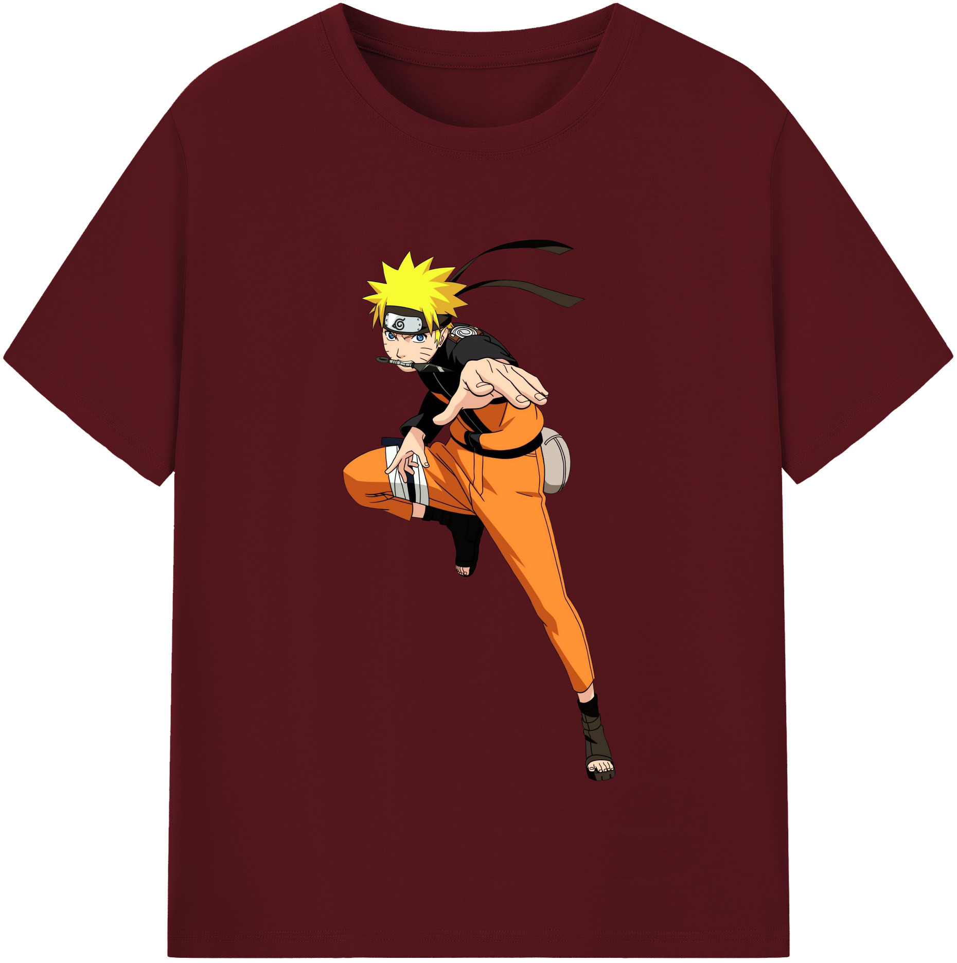 （画像用） NARUTO -ナルト- うずまき ナルト Uzumaki Naruto 綿100％半袖Tシャツ（フロントプリント）